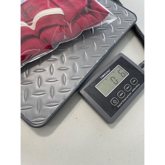 Homefield Crewneck Short Sleeve T Shirt Mens MED Red Cotton Poly Plaid Basic Tee - Picture 6 of 6